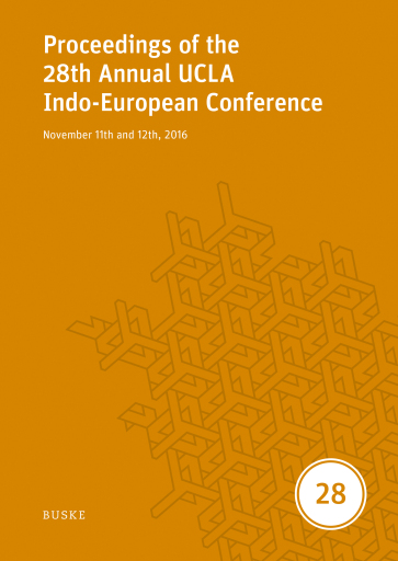 Portada del libro «Proceedings of the 28th Annual UCLA Indo-European Conference»