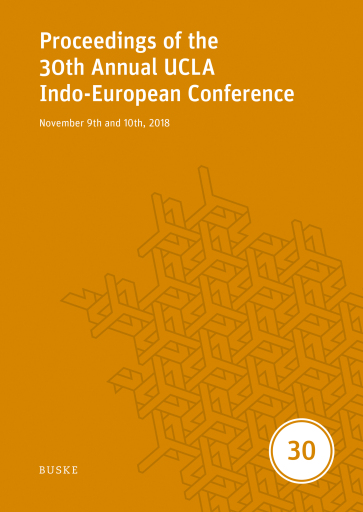Portada del libro «Proceedings of the 30th Annual UCLA Indo-European Conference»