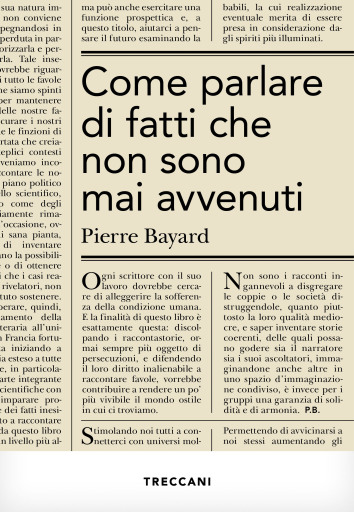 Come parlare di fatti che non sono mai accaduti