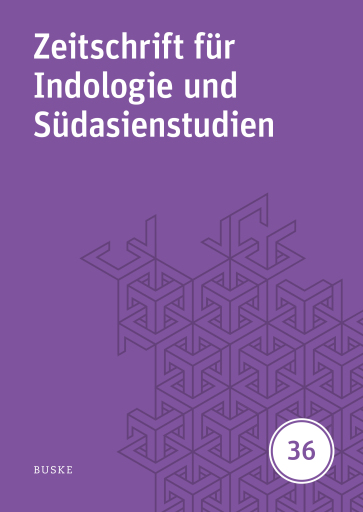 Portada del libro «Zeitschrift für Indologie und Südasienstudien, Band 36 (2019)»
