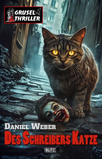 Portada del libro «Grusel-Thriller 16: Des Schreibers Katze», de Daniel Weber