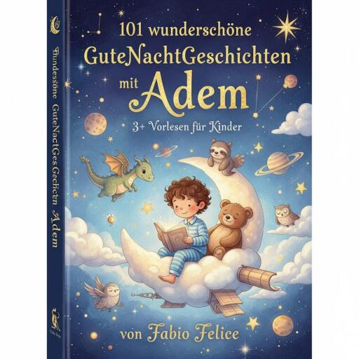 Portada del libro «Adem & 101 Wunderschöne Kinder Gutenachtgeschichten mit Adem als Hauptfigur.», de Fabio Felice