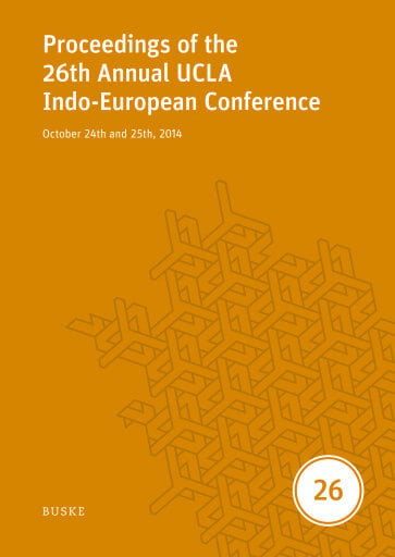 Portada del libro «Proceedings of the 26th Annual UCLA Indo-European Conference»