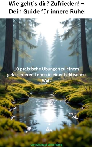 Portada del libro «Wie geht's dir? Zufrieden! – Dein Guide für innere Ruhe», de Michael Willenberg