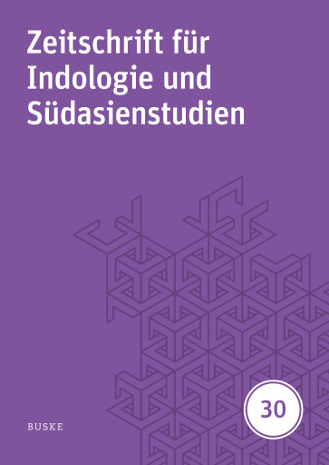 Portada del libro «Zeitschrift für Indologie und Südasienstudien, Band 30 (2013)»