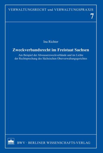 Portada del libro «Zweckverbandsrecht im Freistaat Sachsen», de Ina Richter