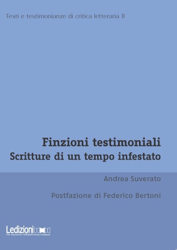 Portada del libro «Finzioni testimoniali», de Andrea Suverato