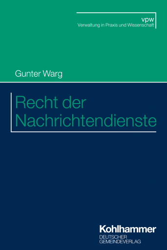 Portada del libro «Recht der Nachrichtendienste», de Gunter Warg