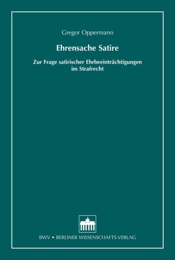 Portada del libro «Ehrensache Satire», de Gregor Oppermann