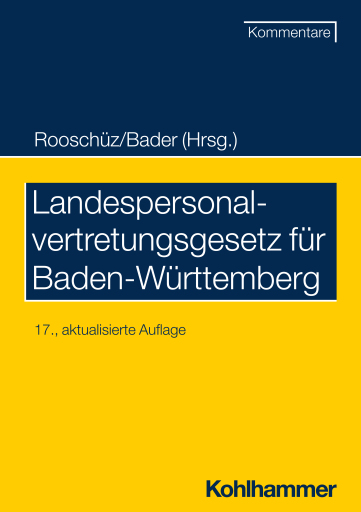 Portada del libro «Landespersonalvertretungsgesetz für Baden-Württemberg», de Johann Bader, Joachim Abel