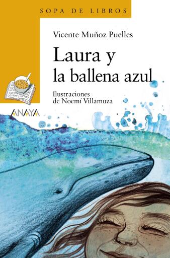 Portada del libro «Laura y la ballena azul», de Vicente Muñoz Puelles