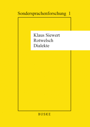 Portada del libro «Rotwelsch-Dialekte»