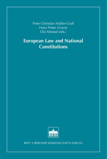 Portada del libro «European Law and National Constitutions»