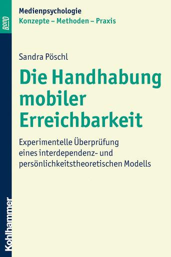 Portada del libro «Die Handhabung mobiler Erreichbarkeit», de Sandra Pöschl