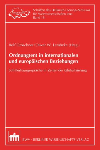 Portada del libro «Ordnung(en) in internationalen und europäischen Beziehungen»