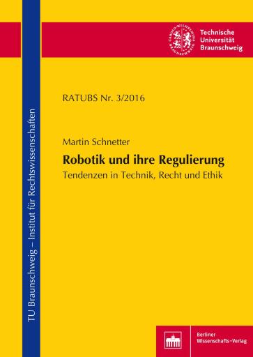 Portada del libro «Robotik und ihre Regulierung», de Martin Schnetter
