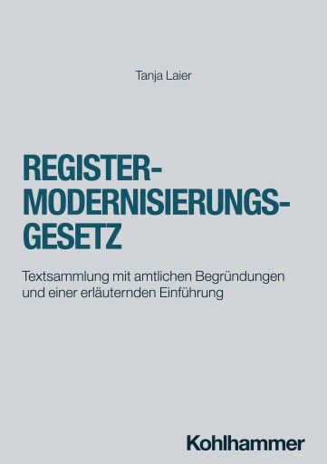 Portada del libro «Registermodernisierungsgesetz», de Tanja Laier