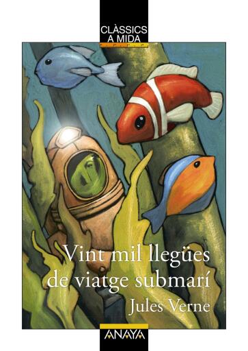 Portada del libro «Vint mil llegües de viatge submarí», de Jules Verne