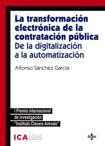 Portada del libro «La transformación electrónica de la contratación pública. De la digitalización a la automatización», de Alfonso Sánchez García