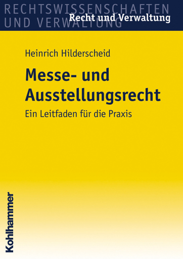 Portada del libro «Messe- und Ausstellungsrecht», de Heinrich Hilderscheid