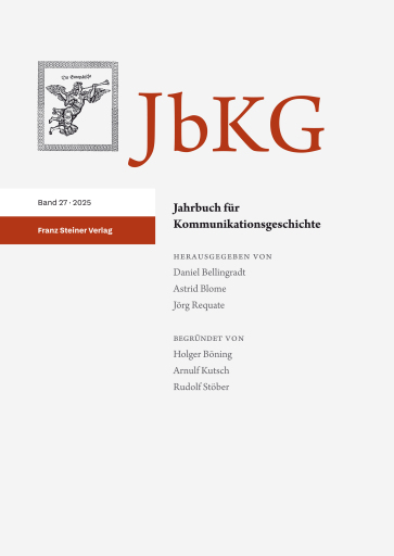 Portada del libro «Jahrbuch für Kommunikationsgeschichte 27 (2025)»