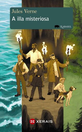 Portada del libro «A illa misteriosa», de Jules Verne