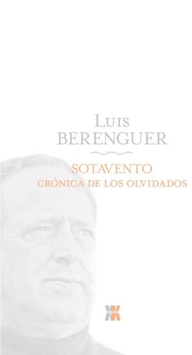 Portada del libro «Sotavento», de Luis Berenguer
