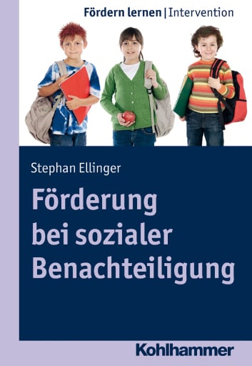 Portada del libro «Förderung bei sozialer Benachteiligung», de Stephan Ellinger