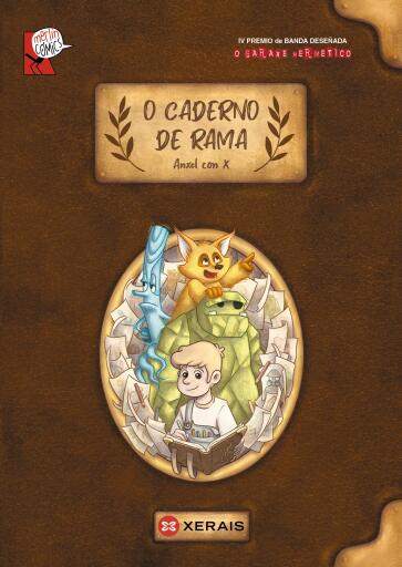 Portada del libro «O caderno de rama», de Anxel con X