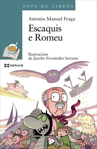 Portada del libro «Escaquis e Romeu», de Antonio Manuel Fraga