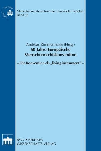 Portada del libro «60 Jahre Europäische Menschenrechtskonvention», de Andreas Zimmermann