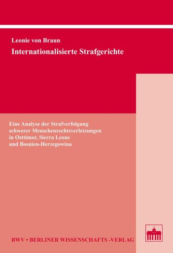 Portada del libro «Internationalisierte Strafgerichte», de Leonie von Braun