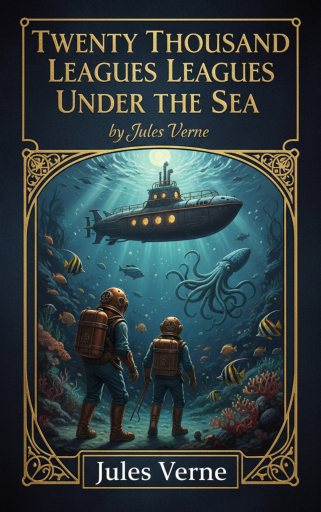 Portada del libro «Twenty Thousand Leagues Under the Sea», de Jules Verne