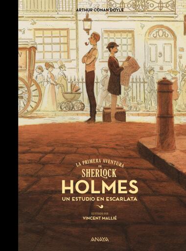 Portada del libro «Estudio en escarlata. La primera aventura de Sherlock Holmes», de Arthur Conan Doyle