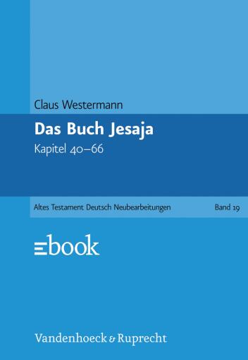Portada del libro «Das Buch Jesaja», de Claus Westermann