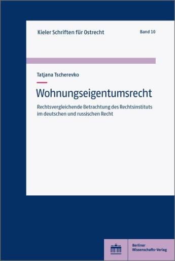 Portada del libro «Wohnungseigentumsrecht», de Tatjana Tscherevko
