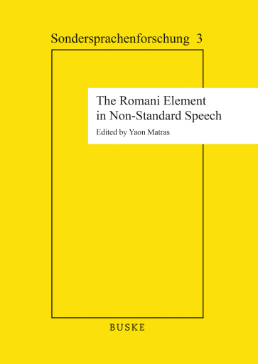 Portada del libro «The Romani Element in Non-Standard Speech»