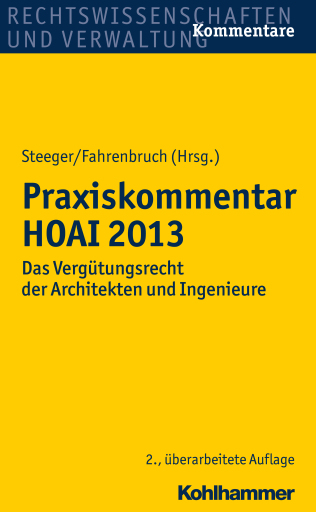 Portada del libro «Praxiskommentar HOAI 2013», de Rainer Fahrenbruch, Clemens Schramm