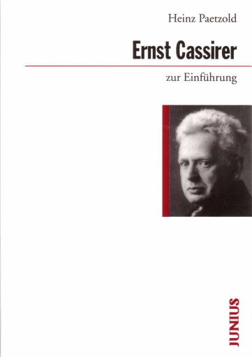 Portada del libro «Ernst Cassirer zur Einführung», de Heinz Paetzold