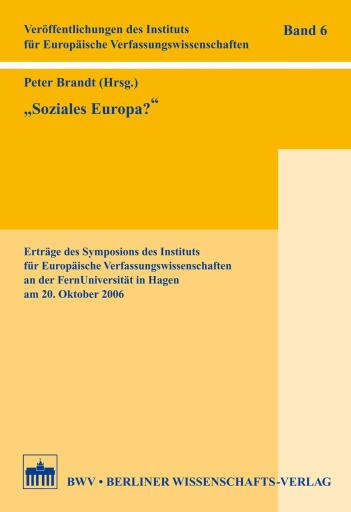 Portada del libro «"Soziales Europa?"»