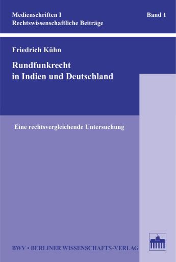 Portada del libro «Rundfunkrecht in Indien und Deutschland»
