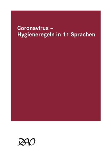 Portada del libro «Coronavirus-Hygieneregeln», de Jael Schüle
