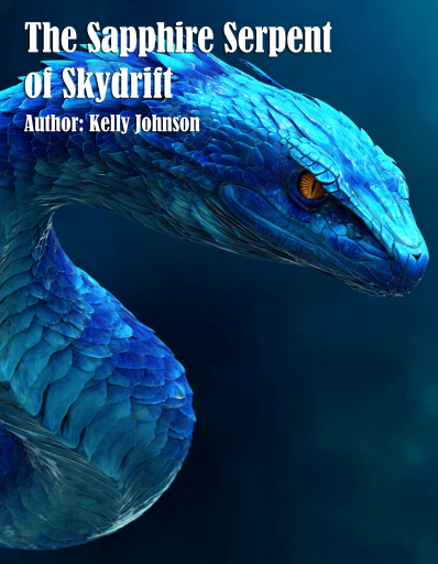 Portada del libro «The Sapphire Serpent of Skydrift», de Kelly Johnson