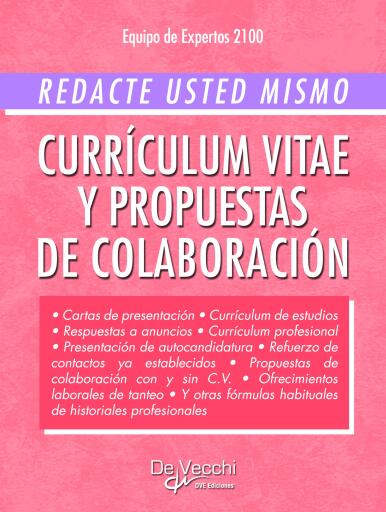 Redacte usted mismo currículum vitae y propuestas de colaboración