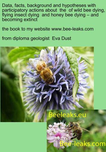 Data, facts, background and hypotheses with participatory actions about  the  of wild bee dying, flying insect dying  and honey bee dying – and becoming extinct