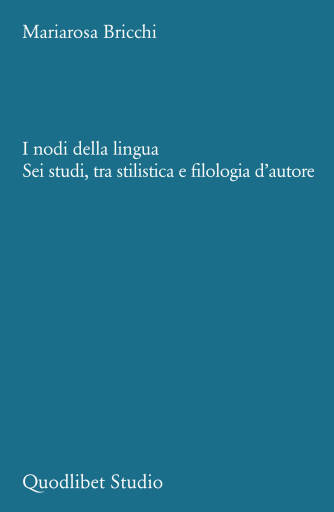 Portada del libro «I nodi della lingua», de Mariarosa Bricchi