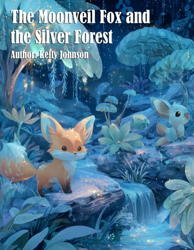 Portada del libro «The Moonveil Fox and the Silver Forest», de Kelly Johnson