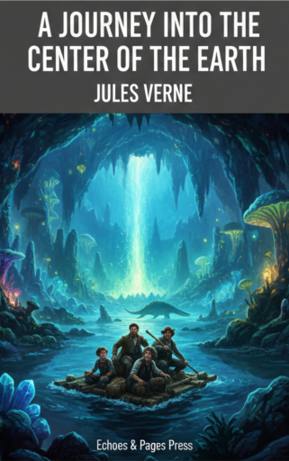 Portada del libro «A Journey into the Center of the Earth», de Jules Verne