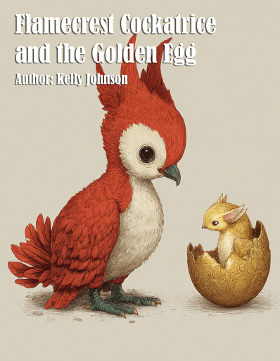Portada del libro «Flamecrest Cockatrice and the Golden Egg», de Kelly Johnson