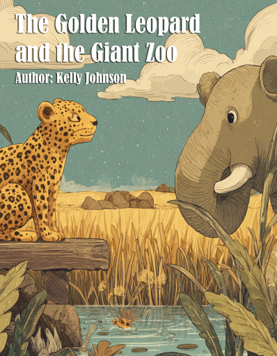 Portada del libro «The Golden Leopard and the Giant Zoo», de Kelly Johnson